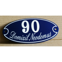 Emaille Huisnummer Gebold 20x10cm