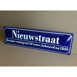 Emaille Straatnaambord Gebold 70x20cm