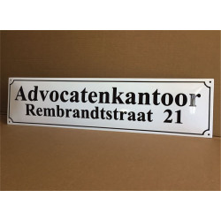 Emaille Straatnaambord Gebold 80x20cm