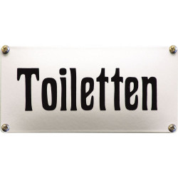 Emaille Horeca Bord Toiletten 20x10cm
