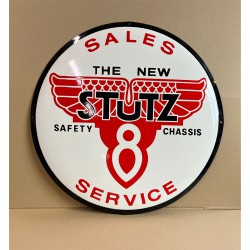 Stutz Sales Service Automotive Emaille Bord 60cm gebold