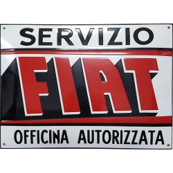 FIAT Servizio Automotive Emaille Bord 50x35cm gebold