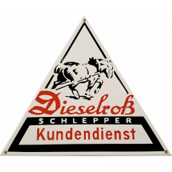Dieselross Schlepper Automotive Emaille Bord 42cm