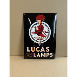 Lucas Lamps Automotive Emaille Bord 35x50cm gebold