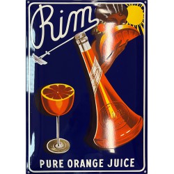 Rim Pure Orange Juice Emaille Bord 50x70cm gebold - Emaille Kopie