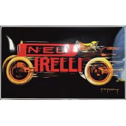 Neu Pirelli Emaille Bord 100x60cm gebold - Emaille Kopie