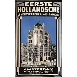 Amsterdam-Eerste Hollandsche 55x90cm gebold - Emaille Kopie