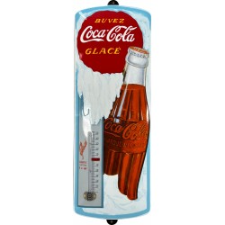 Coca Cola Glace Emaille Thermometer Emaille Bord Oor 18,5x51cm - Emaille Kopie