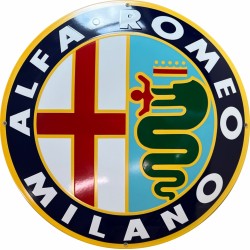 Alfa Romeo Automotive Emaille Bord 50cm gebold