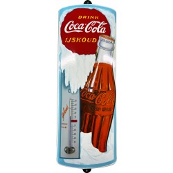 Coca Cola Drink Ijskoud Emaille Thermometer Emaille Bord Oor 18,5x51cm - Emaille Kopie