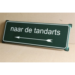 Emaille Straatnaambord Model Oor 60x20cm