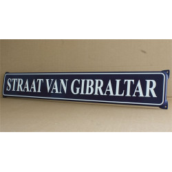 Emaille Straatnaambord Model Oor 100x15cm