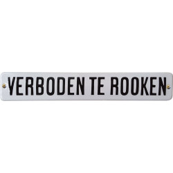 Emaille Verbodsbord Verboden te Rooken 22x3,5cm
