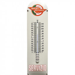 Emaille Thermometer met Ducati Logo 12x43cm
