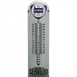 Emaille Thermometer met Lancia Logo 12x43cm